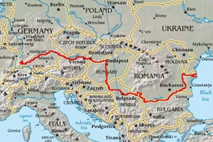 kartografski prikaz dunavskog sliva